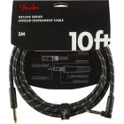 FENDER DELUXE SERIES INSTRUMENT CABLE STRAIGHT/ANGLE 3M BLACK TWEED