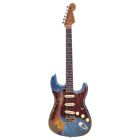 FENDER FALL EVENT 2022 LIMITED ROASTED NECK 1960 STRATOCASTER SUPER HEAVY RELIC RW AGED LAKE PLACID BLUE OVER 3 COLOR SUNBURST (CUSTOM SHOP)